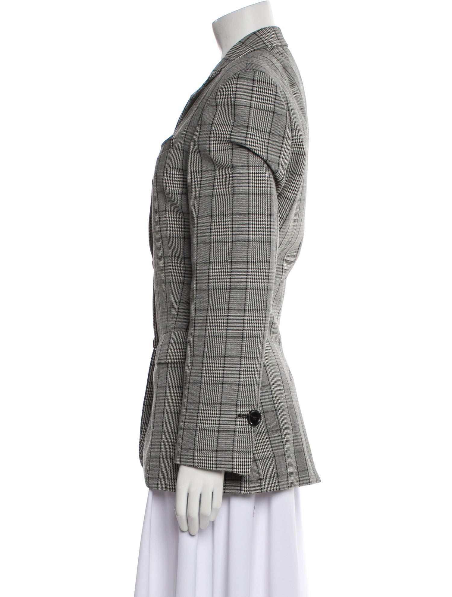 Proenza Schouler Wool Plaid Print Blazer