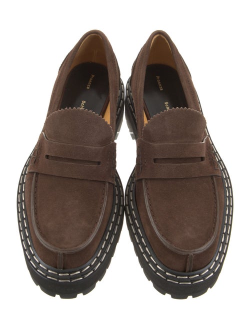 Proenza Schouler Suede Scalloped Accent Loafers