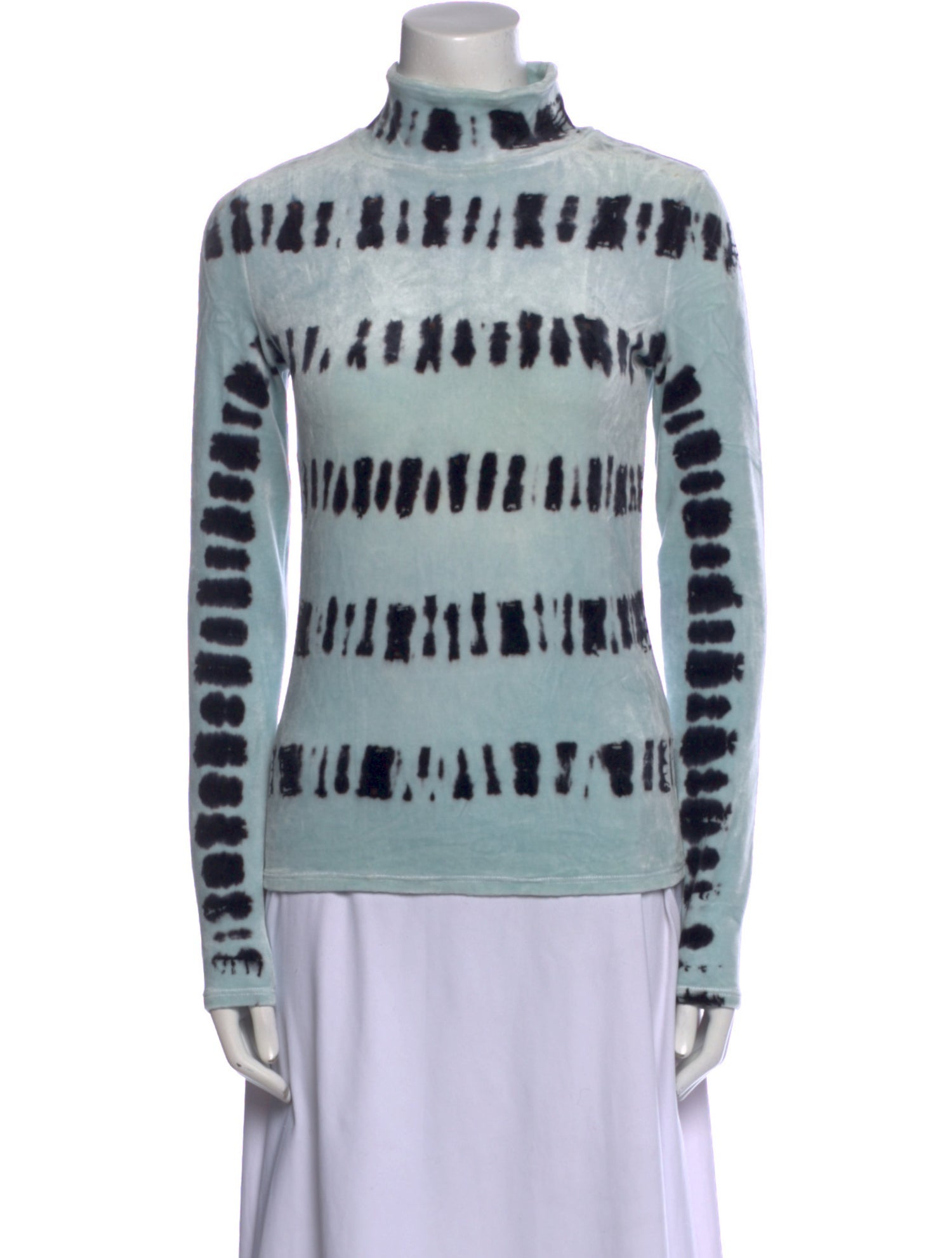 Proenza Schouler Tie-Dye Print Mock Neck Top