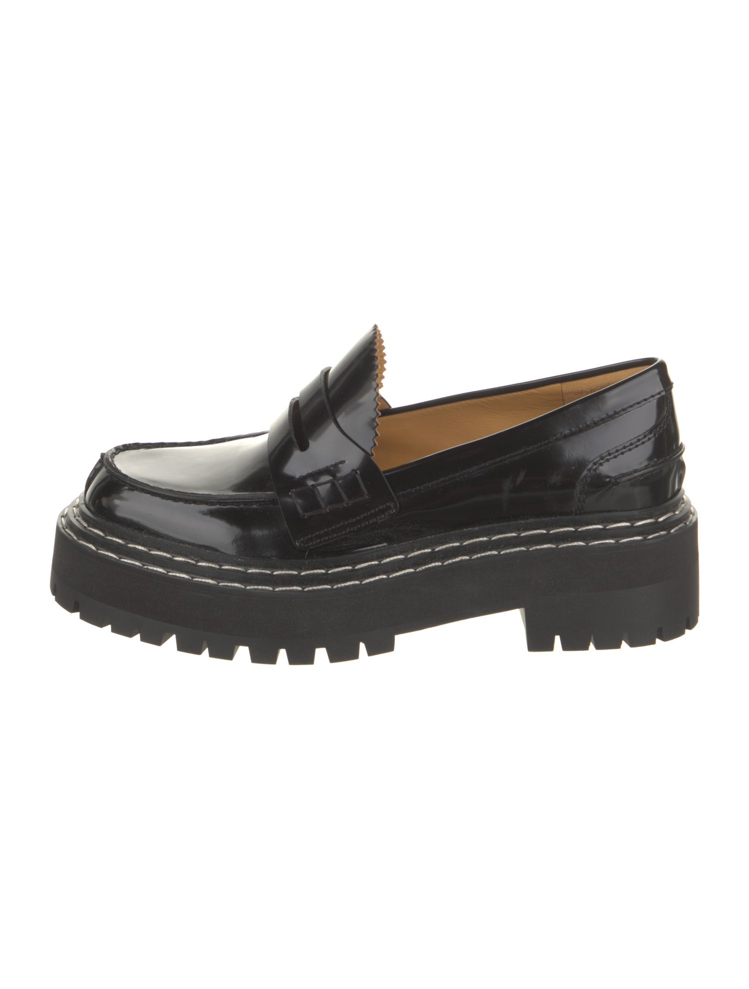 Proenza Schouler Leather Scalloped Accent Loafers