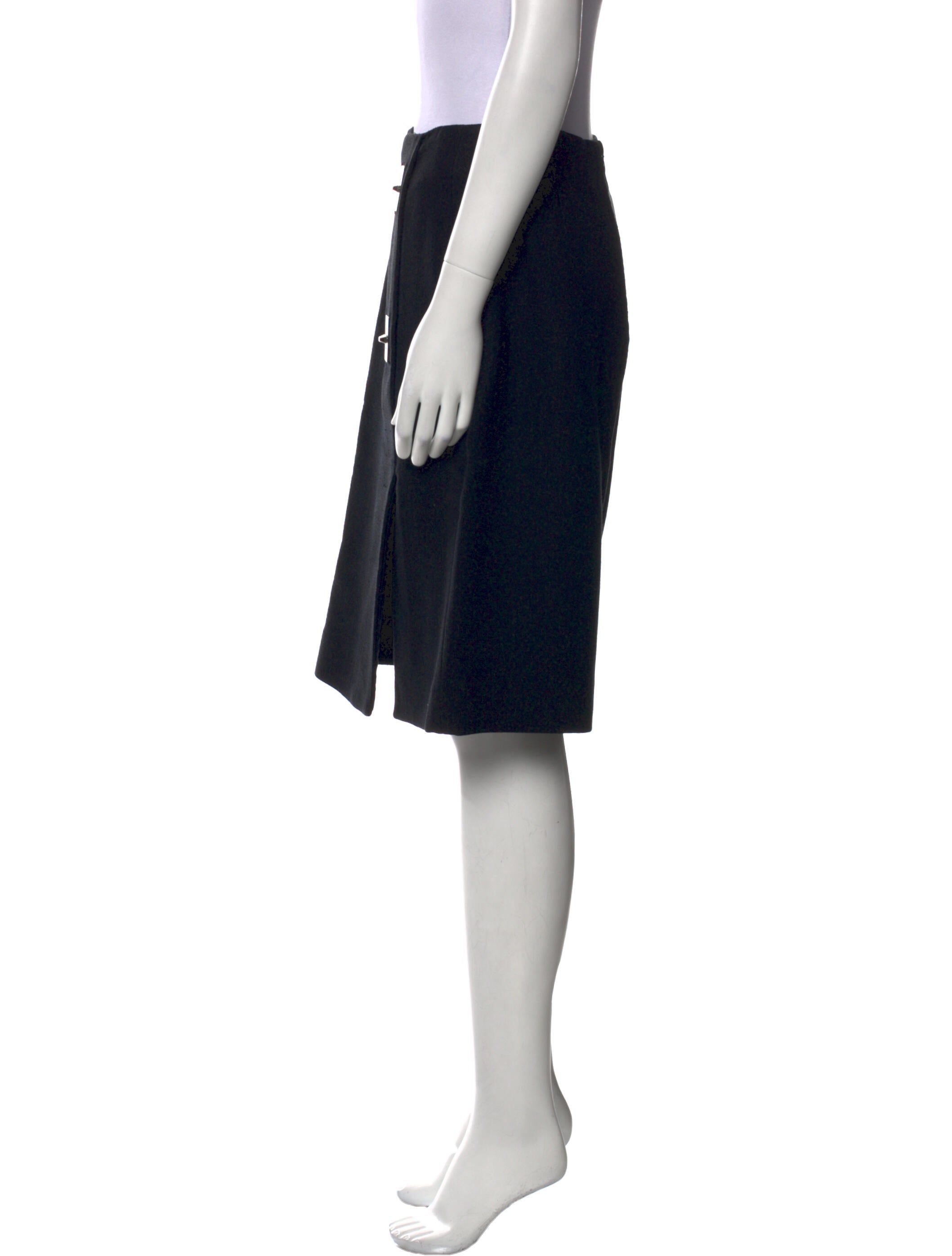 Proenza Schouler Raw-Edge Trim Knee-Length Skirt