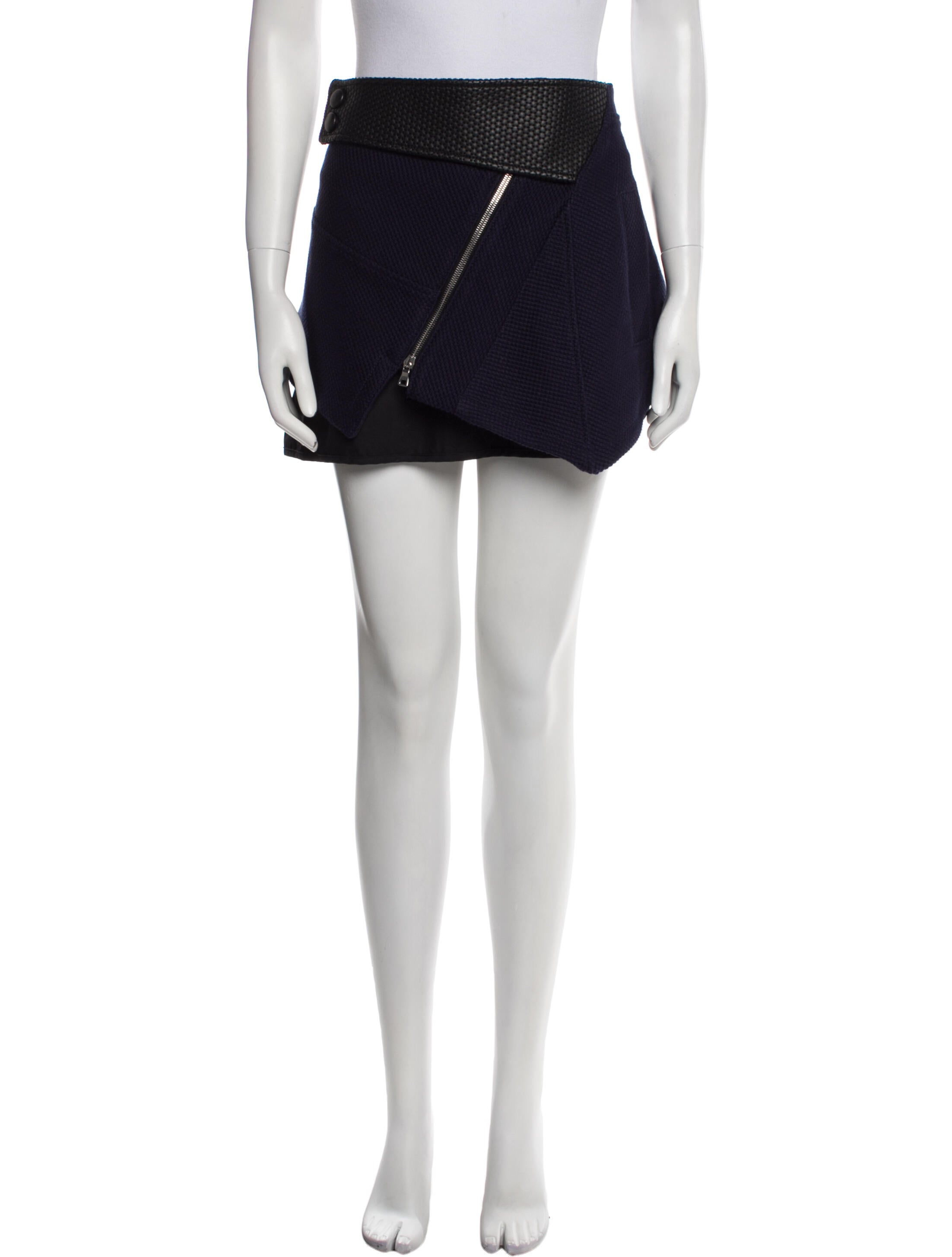 Proenza Schouler Leather Trim Embellishment Mini Skirt w/ Tags