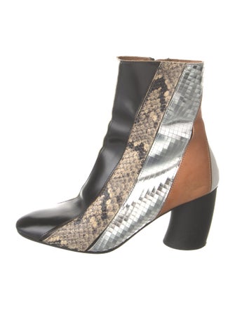 Proenza Schouler Leather Animal Print Boots