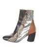 Proenza Schouler Leather Animal Print Boots