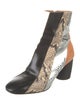 Proenza Schouler Leather Animal Print Boots