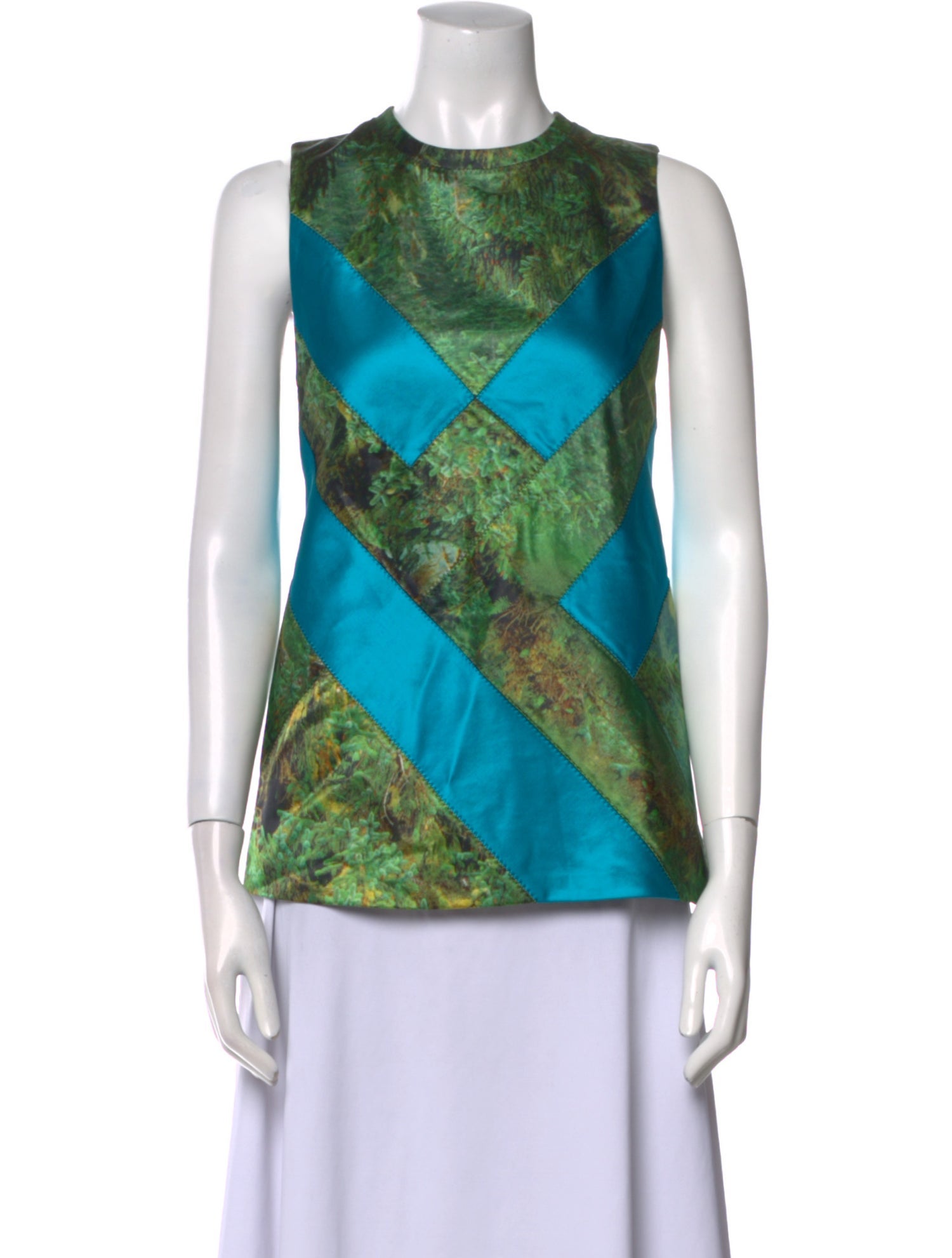 Proenza Schouler Printed Crew Neck Top