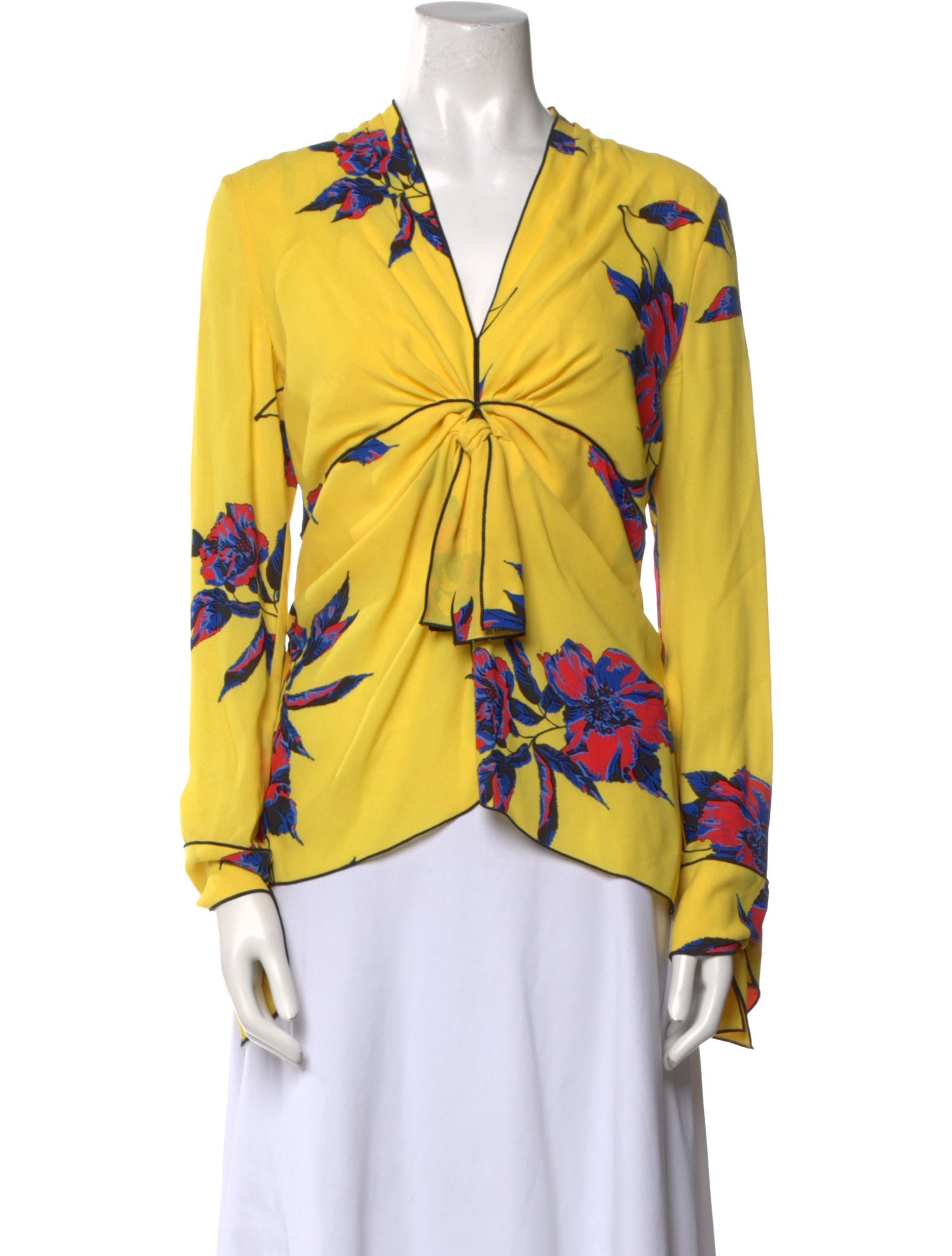 Proenza Schouler Silk Floral Print Blouse