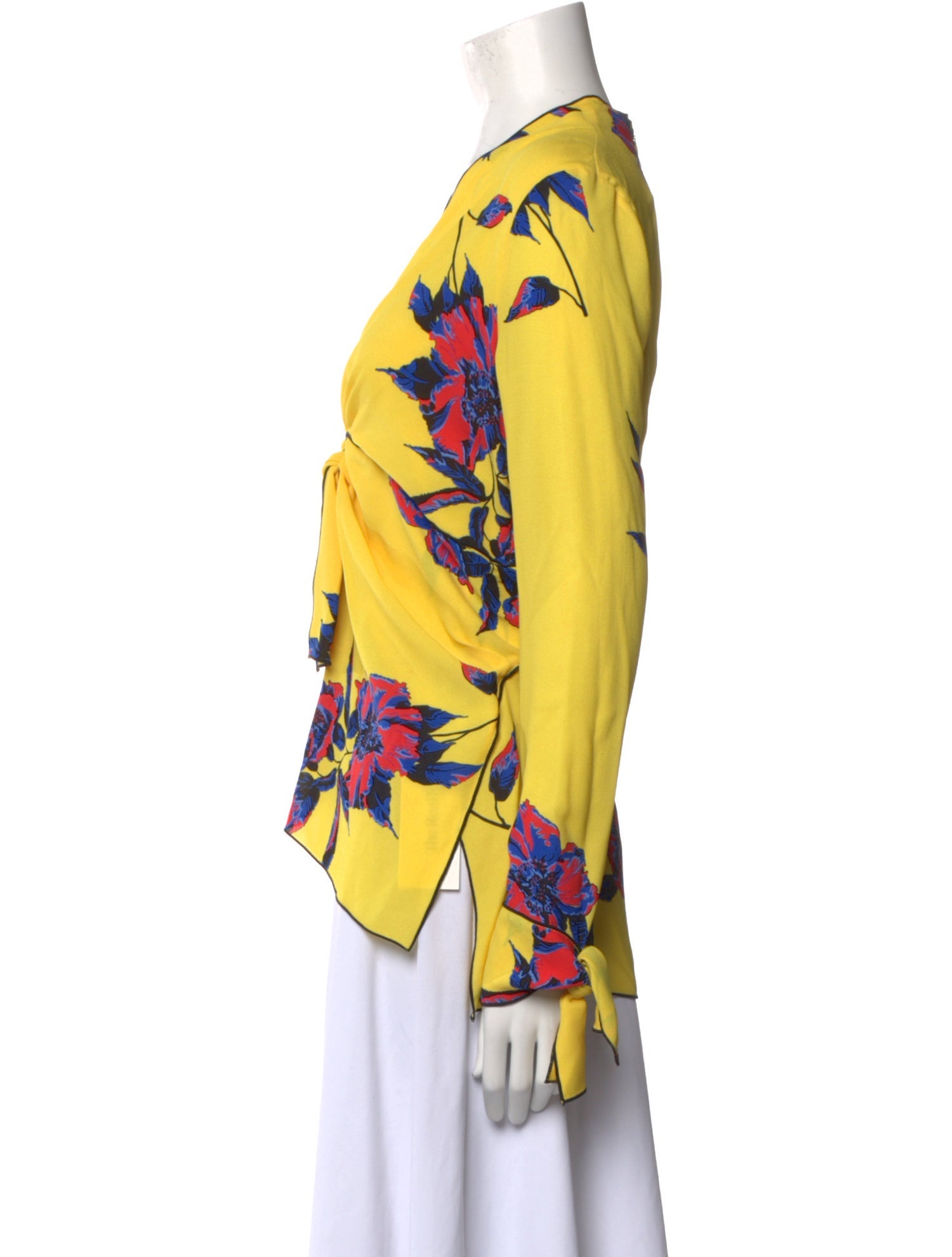 Proenza Schouler Silk Floral Print Blouse