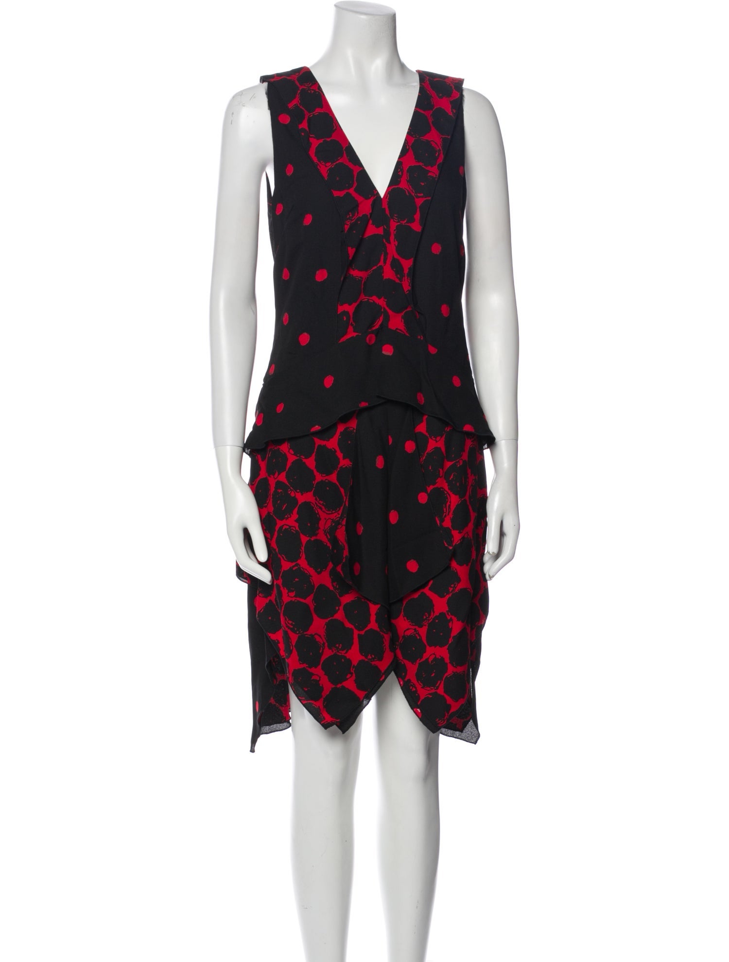 Proenza Schouler Polka Dot Print Knee-Length Dress