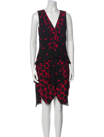 Proenza Schouler Polka Dot Print Knee-Length Dress