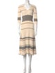 Proenza Schouler Striped Midi Length Dress