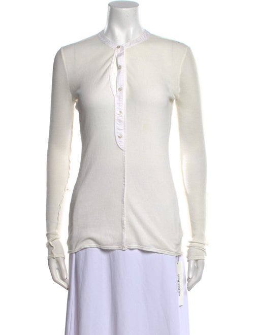 Proenza Schouler Mock Neck Long Sleeve Top