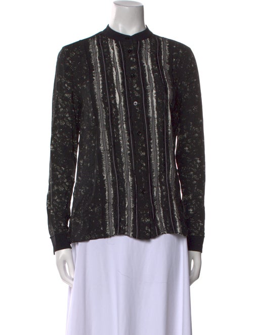 Proenza Schouler Silk Printed Button-Up Top