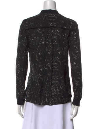 Proenza Schouler Silk Printed Button-Up Top