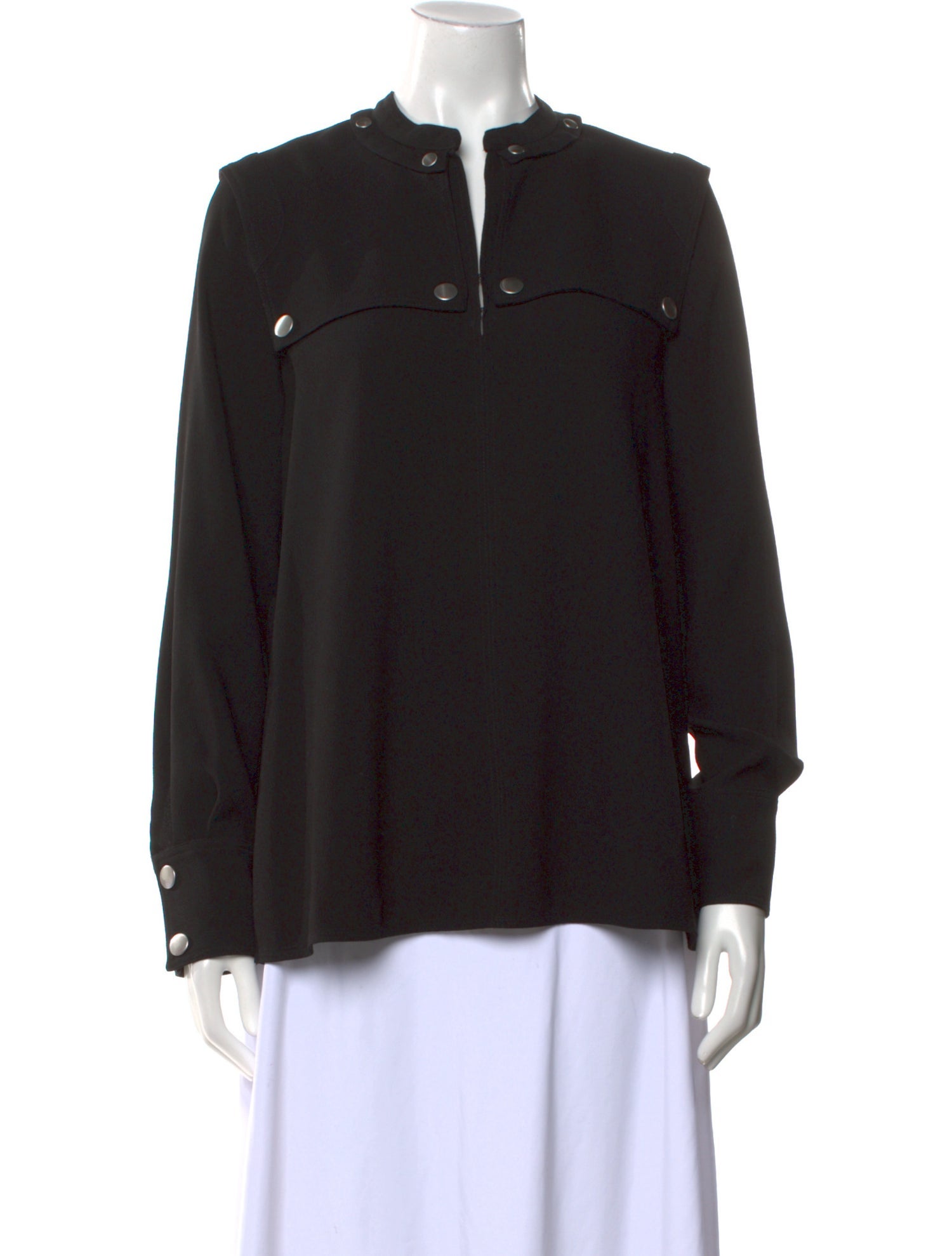Proenza Schouler Mock Neck Long Sleeve Blouse