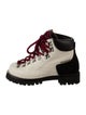 Proenza Schouler Leather Colorblock Pattern Hiking Boots