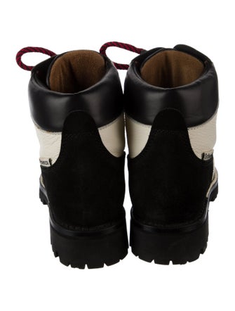 Proenza Schouler Leather Colorblock Pattern Hiking Boots