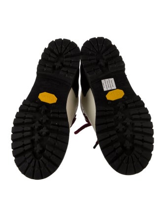 Proenza Schouler Leather Colorblock Pattern Hiking Boots