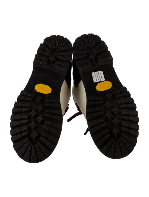 Proenza Schouler Leather Colorblock Pattern Hiking Boots