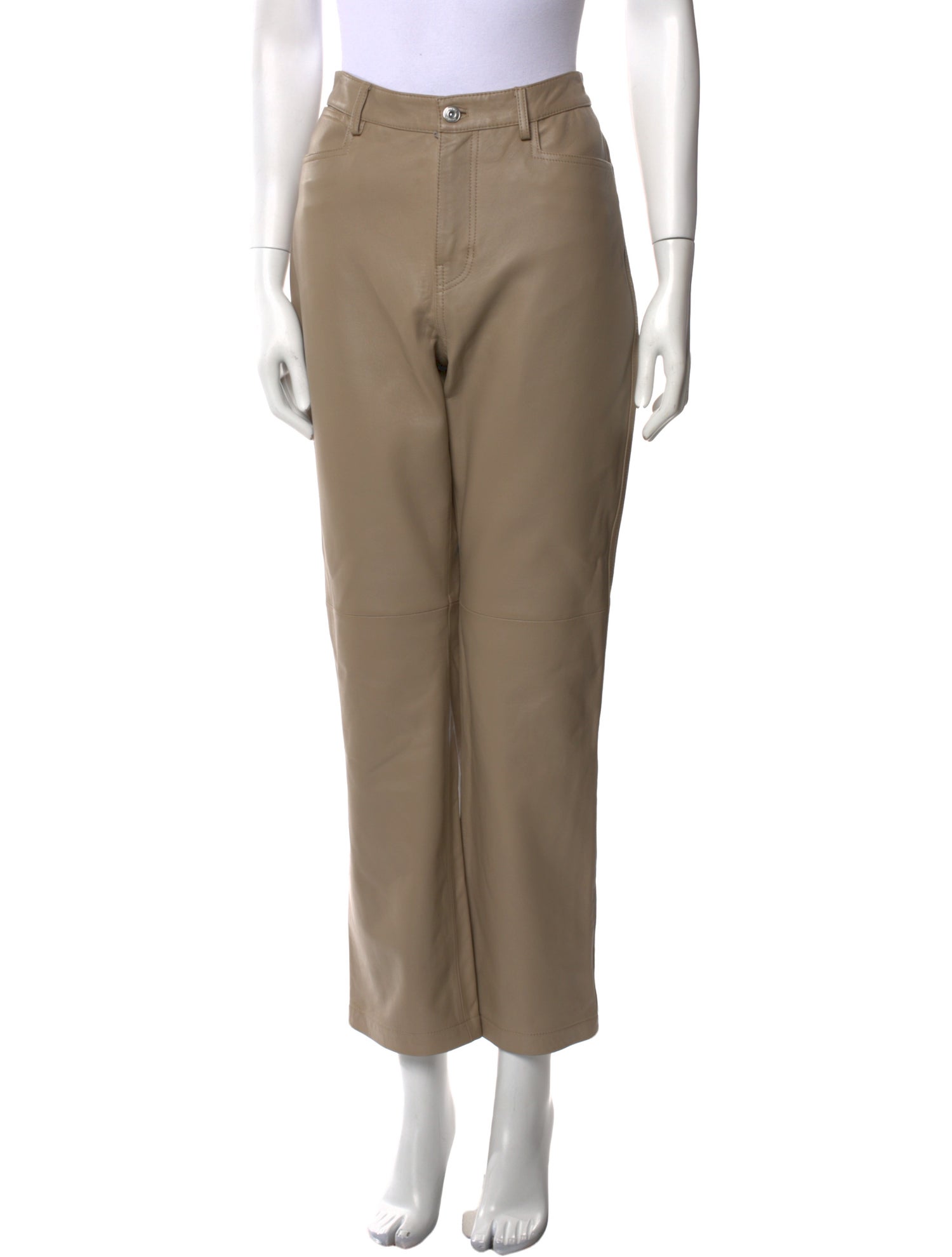 Proenza Schouler White Label Leather Straight Leg Pants