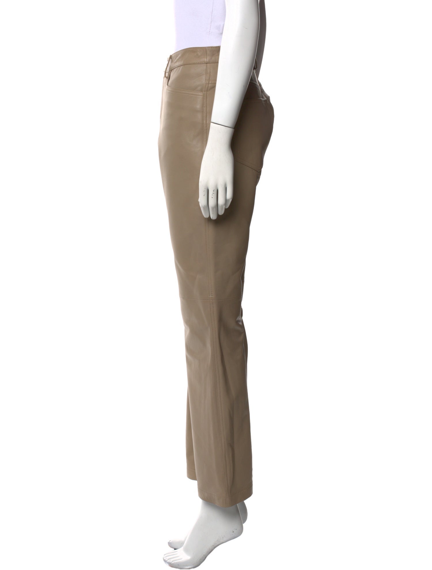 Proenza Schouler White Label Leather Straight Leg Pants