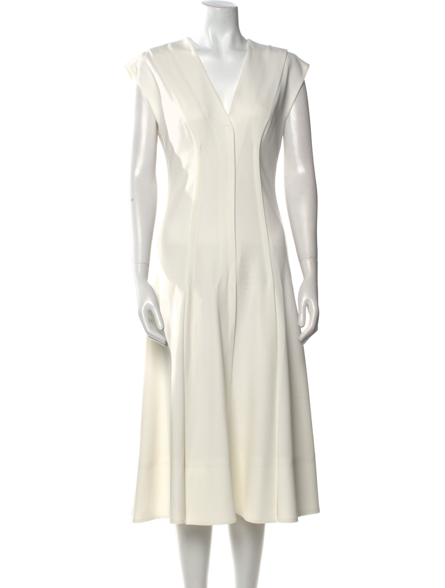 Proenza Schouler V-Neck Midi Length Dress