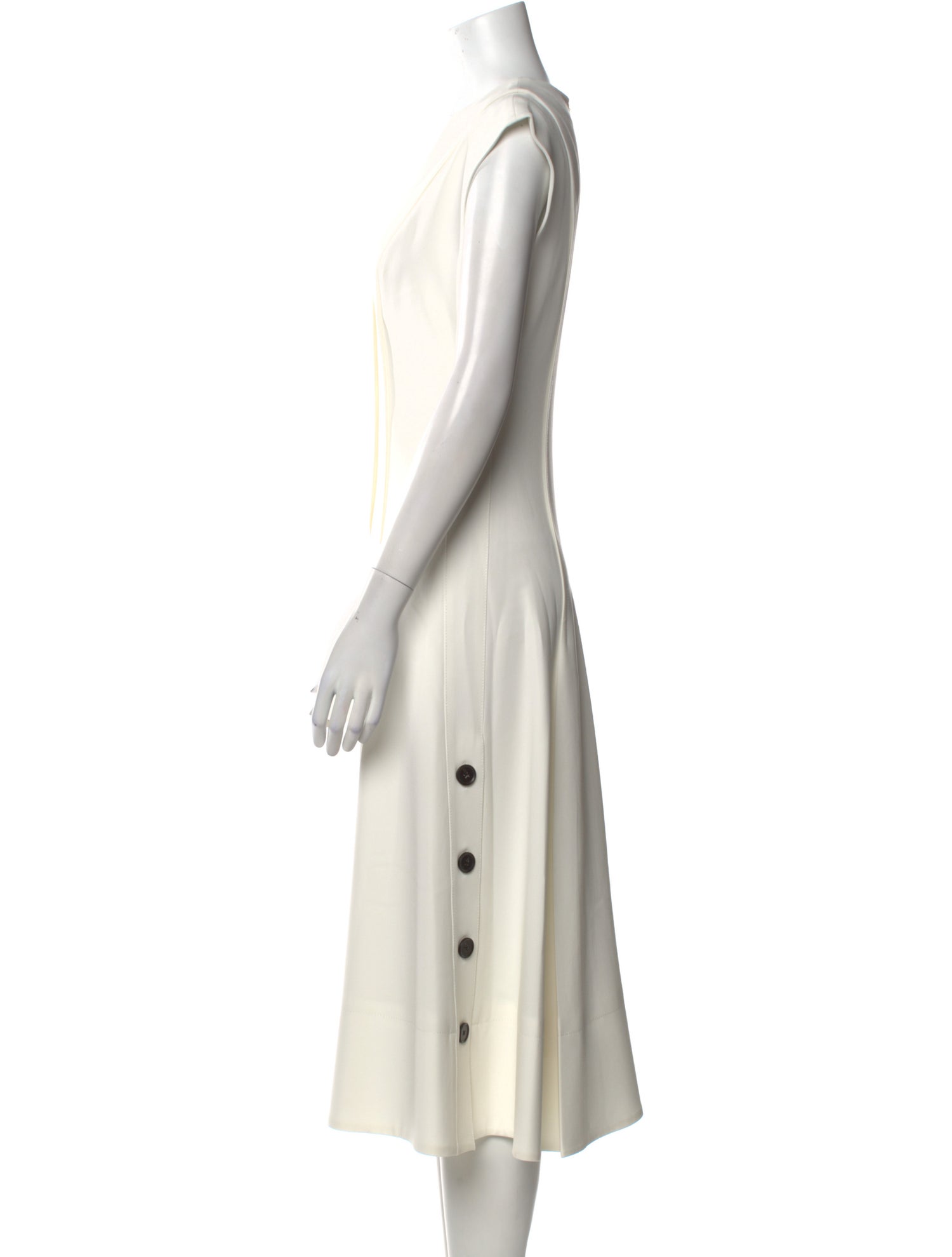 Proenza Schouler V-Neck Midi Length Dress