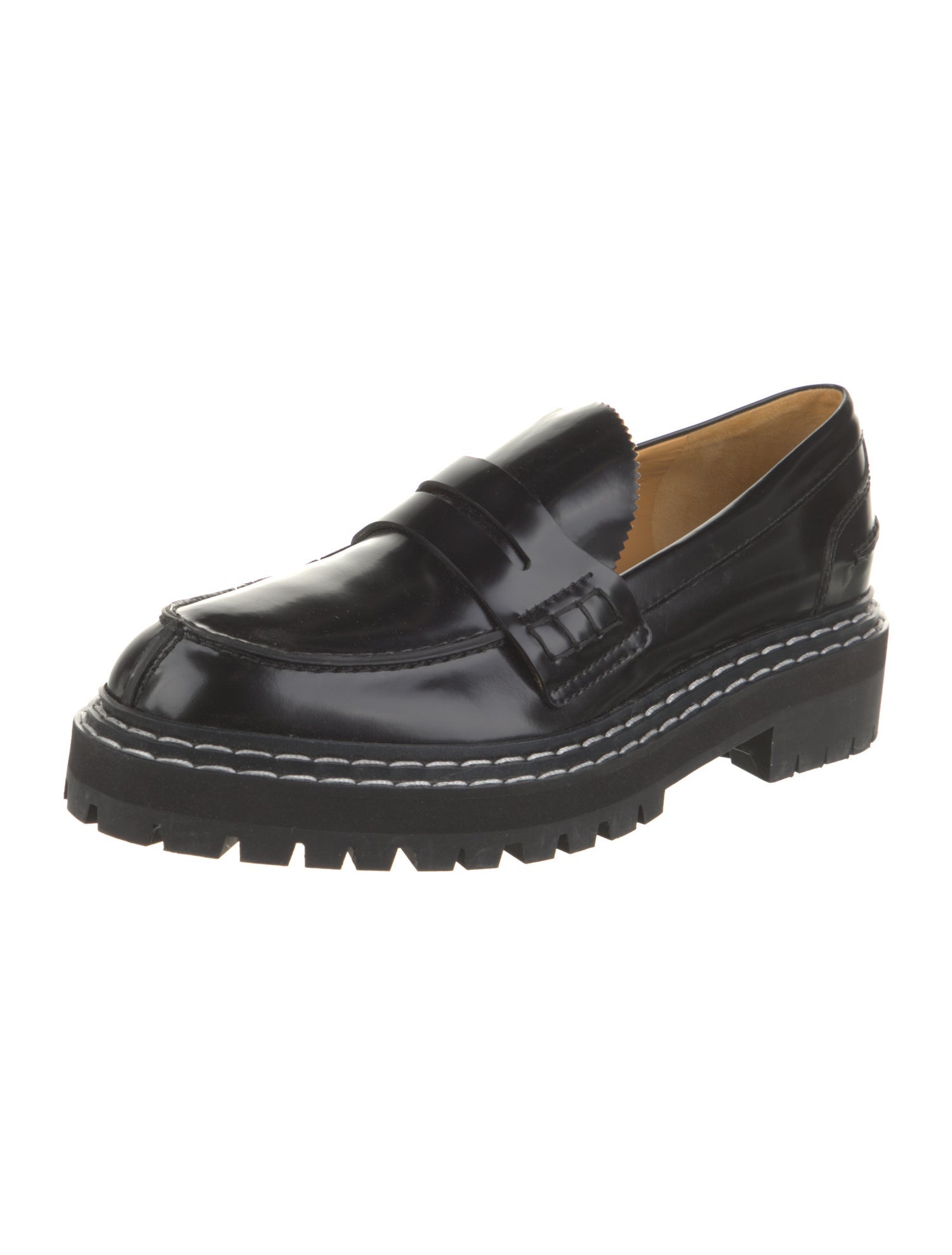 Proenza Schouler Leather Scalloped Accent Loafers