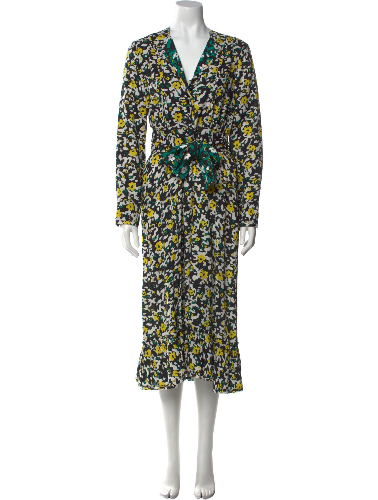 Proenza Schouler Floral Print Midi Length Dress