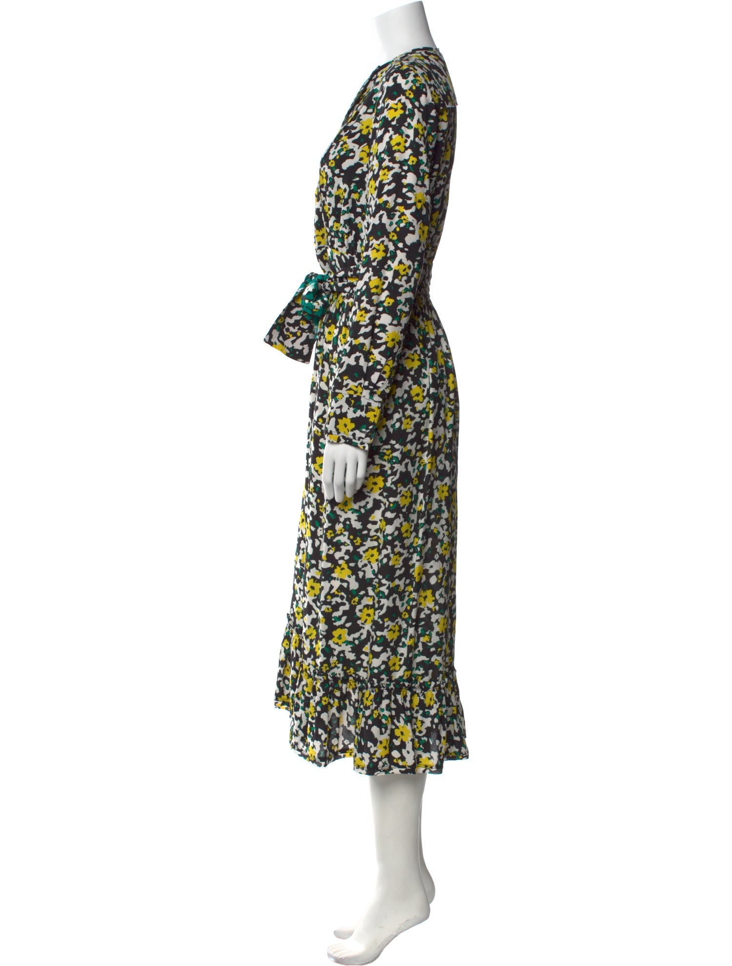 Proenza Schouler Floral Print Midi Length Dress
