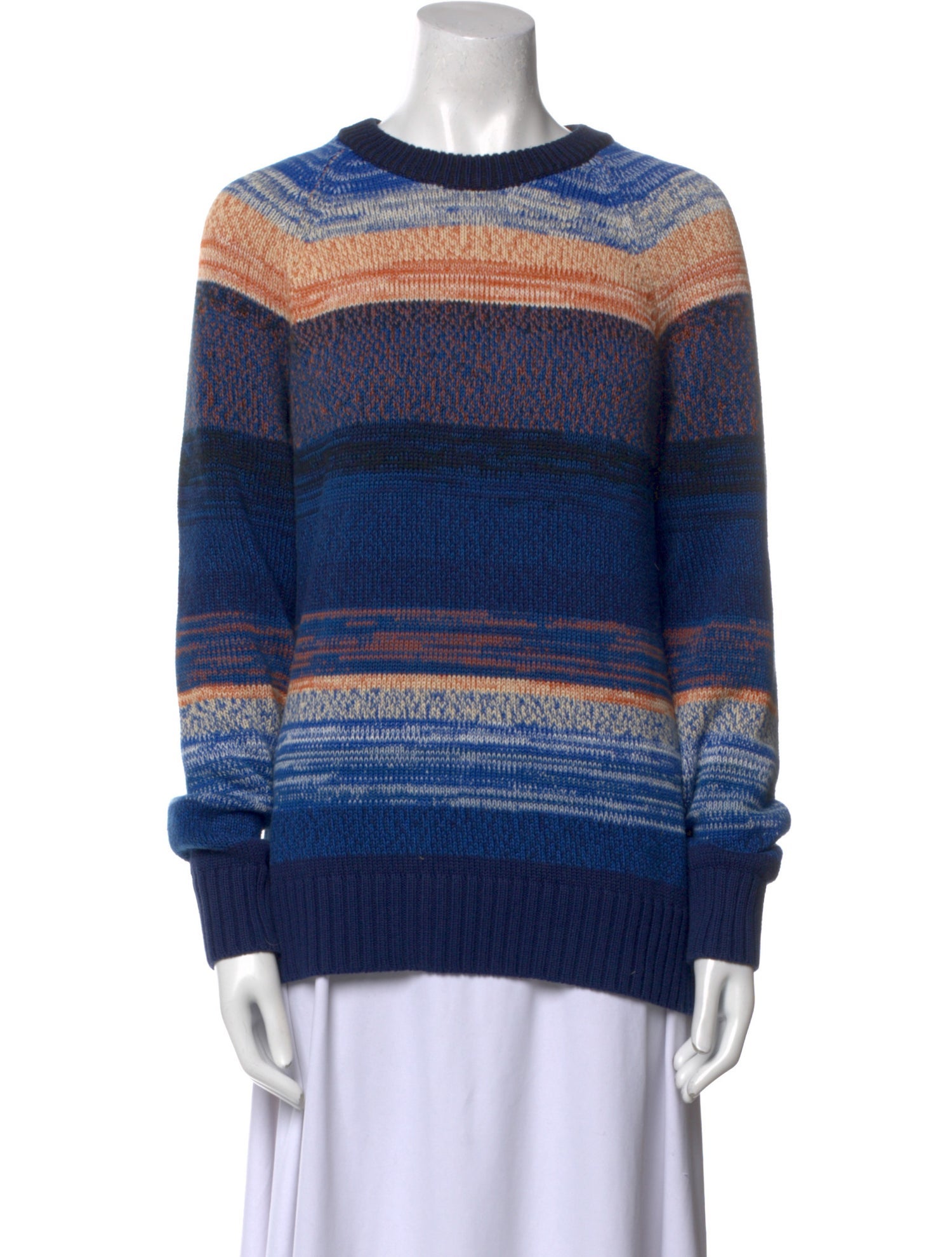 Proenza Schouler Striped Scoop Neck Sweatshirt