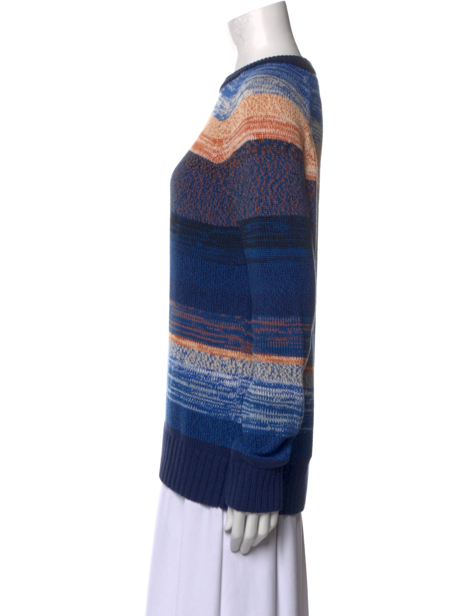 Proenza Schouler Striped Scoop Neck Sweatshirt