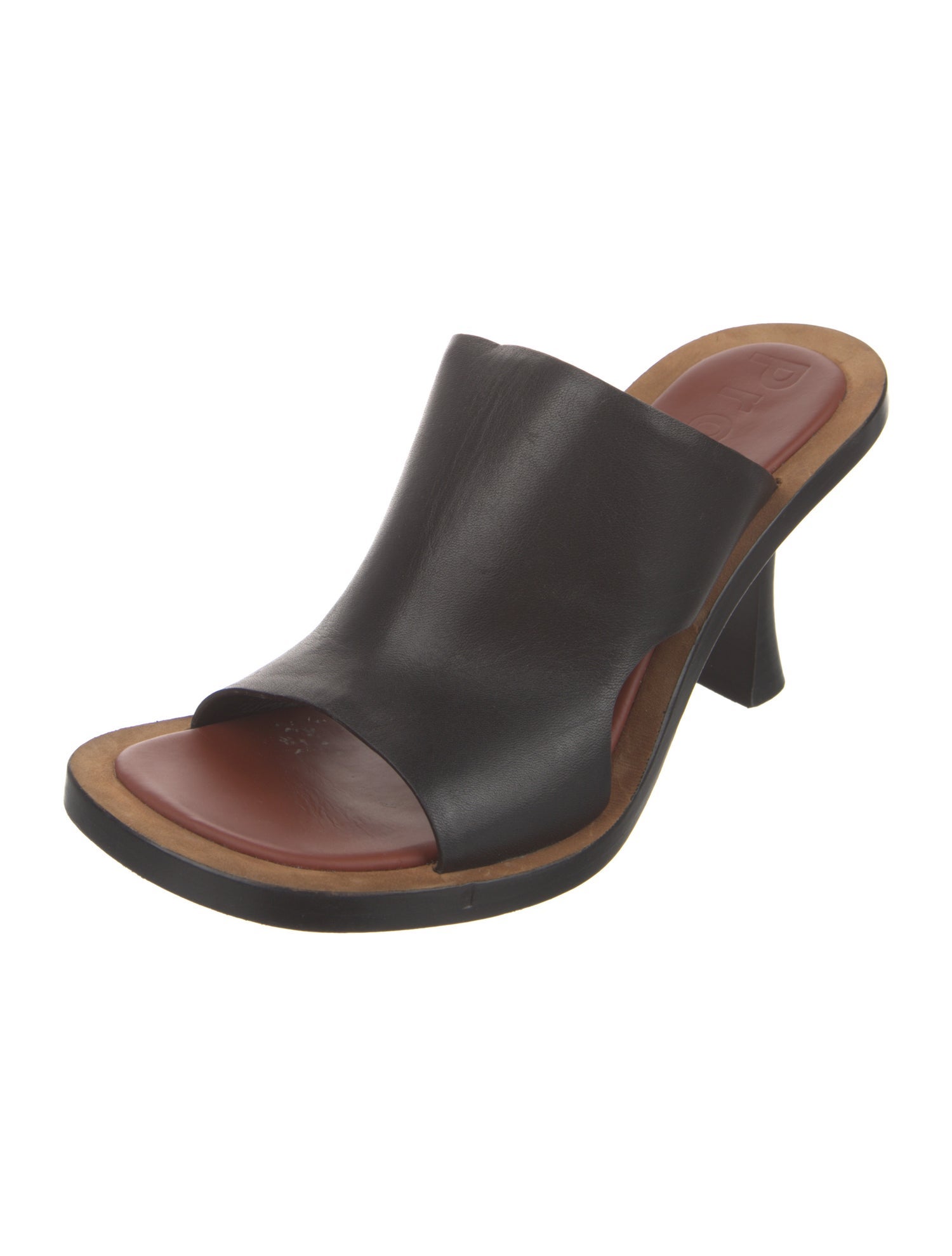 Proenza Schouler Leather Cutout Accent Slides