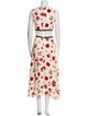 Proenza Schouler Floral Print Raw-Edge Trim Skirt Set