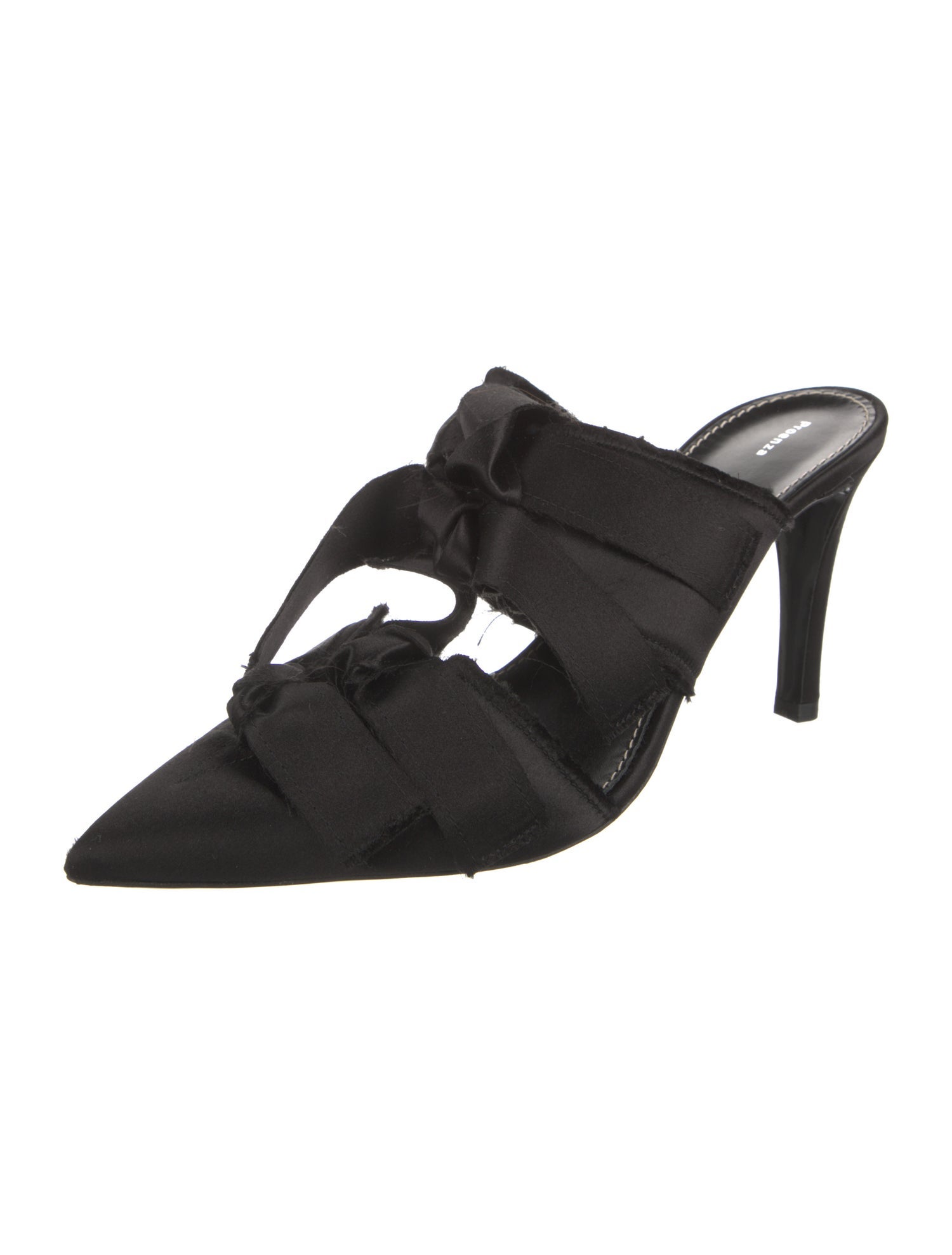 Proenza Schouler Satin Bow Accents Mules