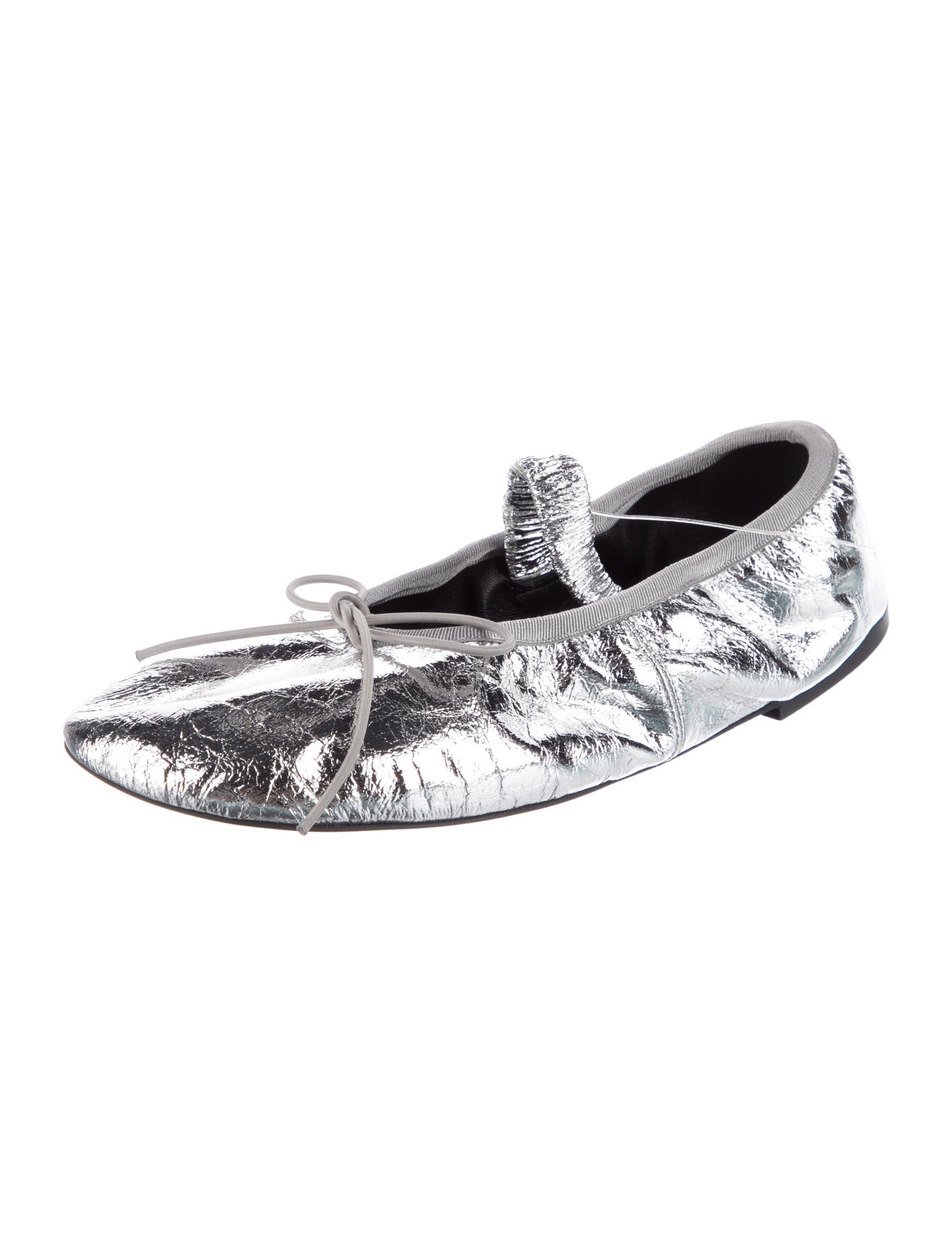 Proenza Schouler Leather Bow Accents Ballet Flats