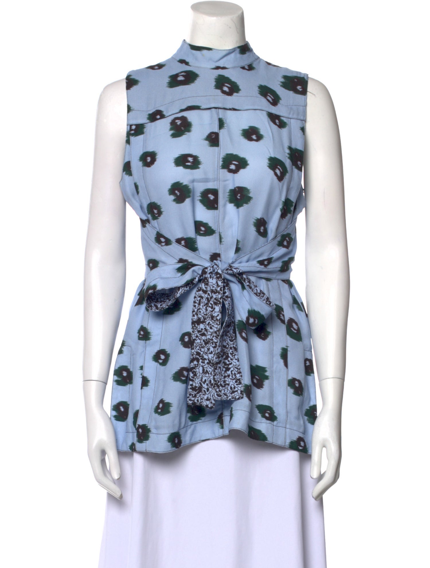 Proenza Schouler Printed Mock Neck Top