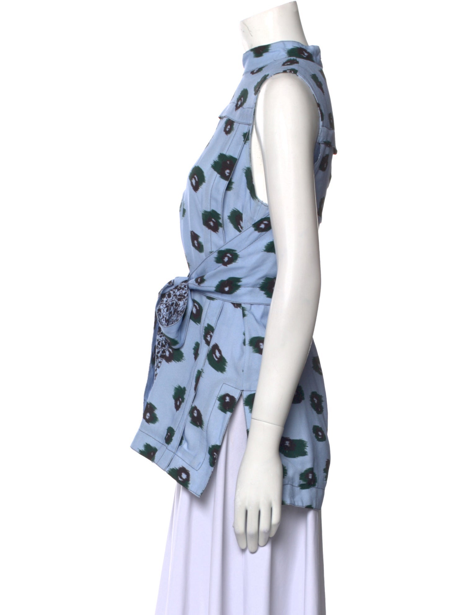 Proenza Schouler Printed Mock Neck Top