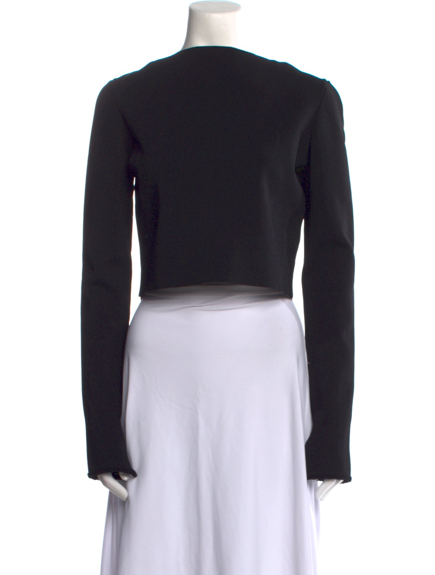Proenza Schouler Bateau Neckline Long Sleeve Crop Top