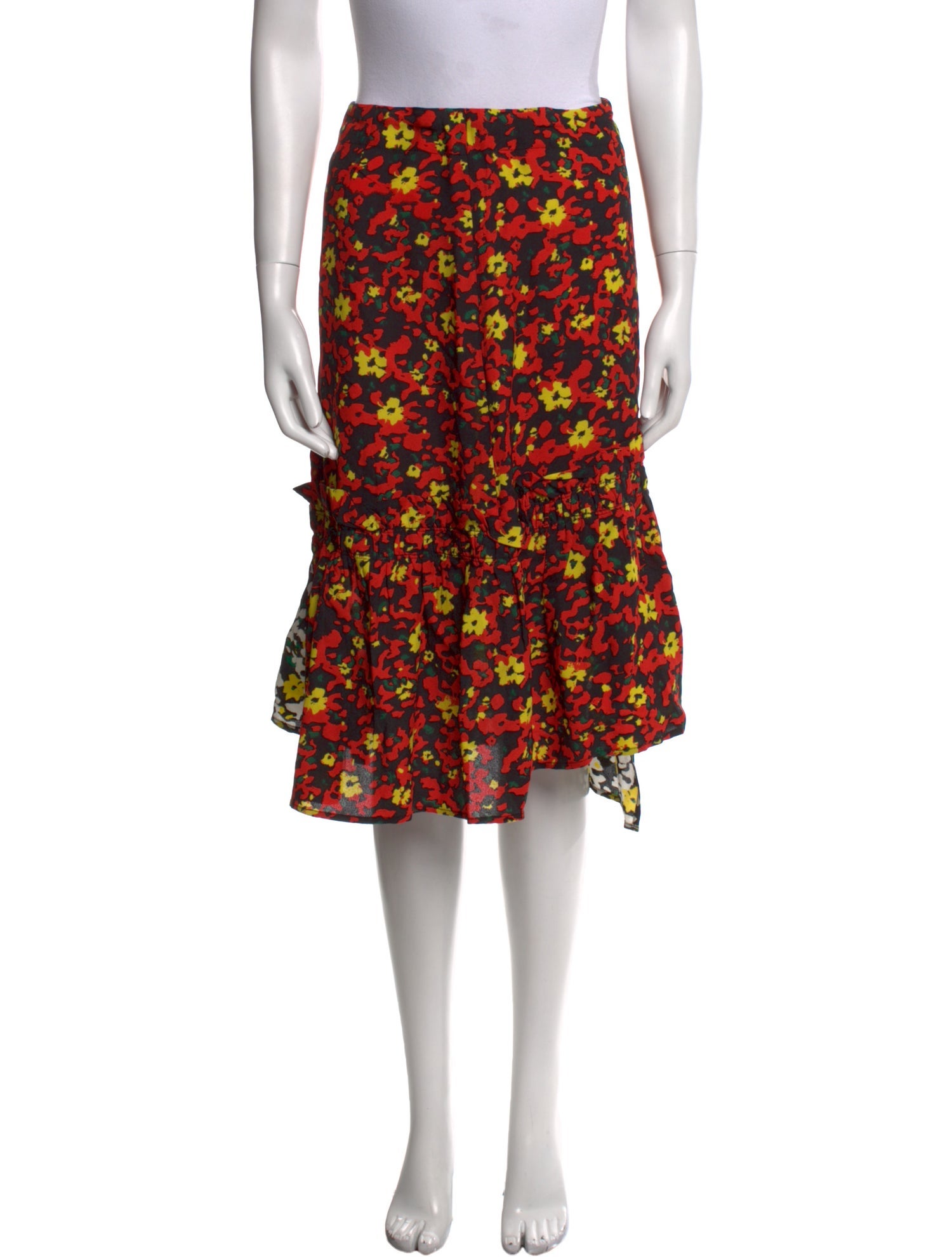 Proenza Schouler Floral Print Knee-Length Skirt