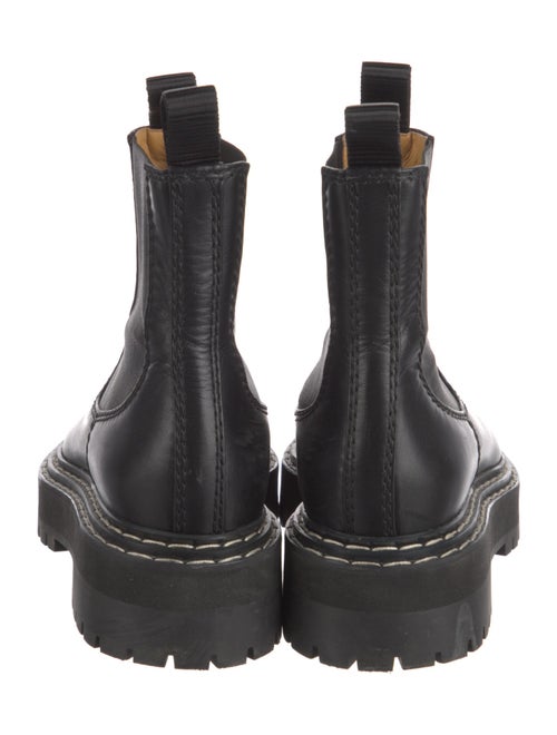 Proenza Schouler Leather Grosgrain Trim Chelsea Boots