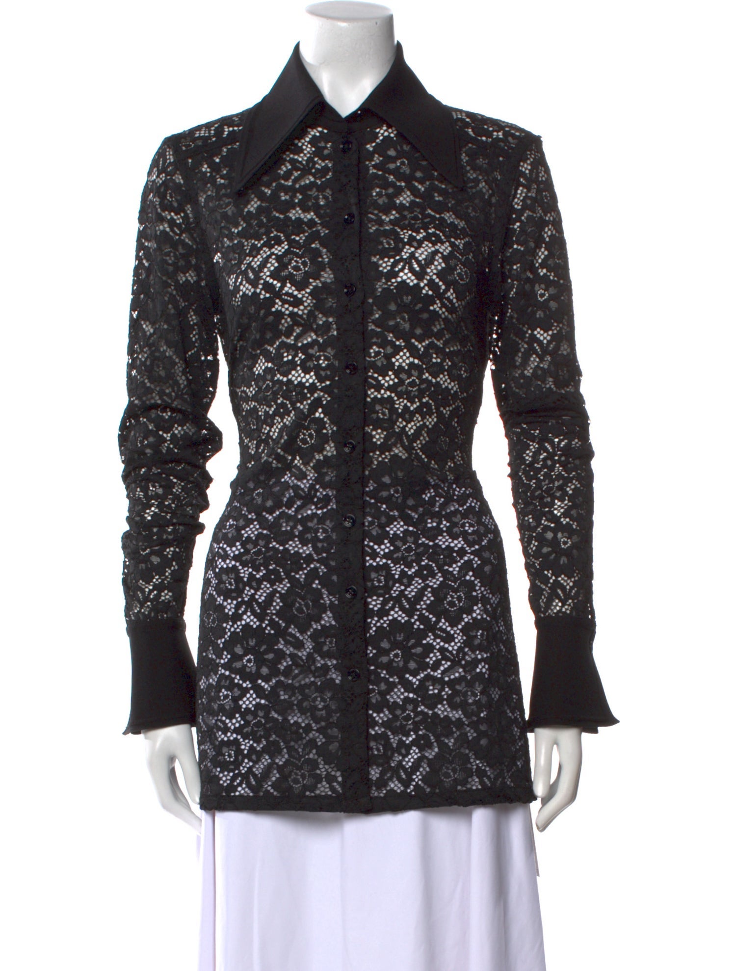 Proenza Schouler Lace Lace Pattern Button-Up Top