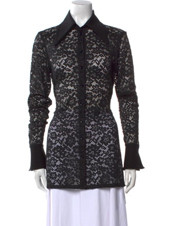 Proenza Schouler Lace Lace Pattern Button-Up Top