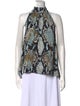 Proenza Schouler Printed Mock Neck Blouse