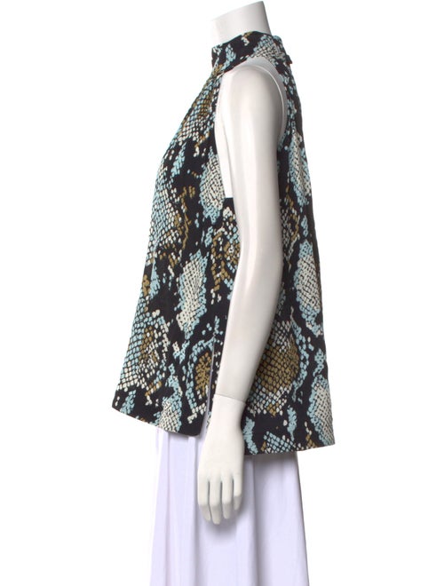 Proenza Schouler Printed Mock Neck Blouse