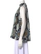 Proenza Schouler Printed Mock Neck Blouse
