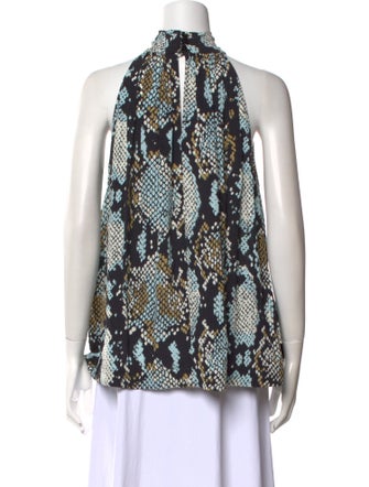 Proenza Schouler Printed Mock Neck Blouse