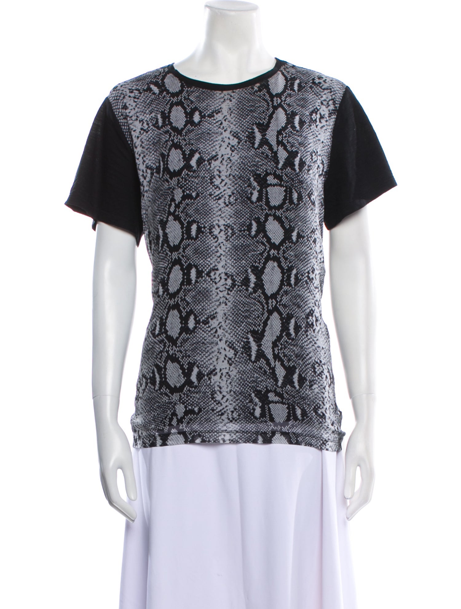 Proenza Schouler Silk Animal Print T-Shirt