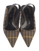 Proenza Schouler Printed Raw-Edge Trim Slingback Flats