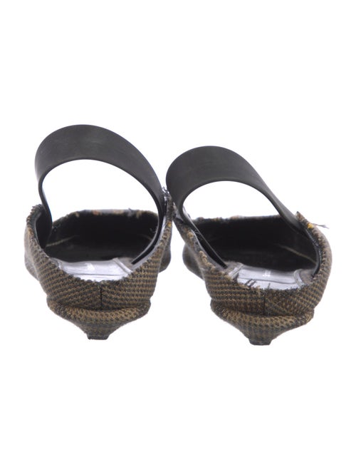 Proenza Schouler Printed Raw-Edge Trim Slingback Flats